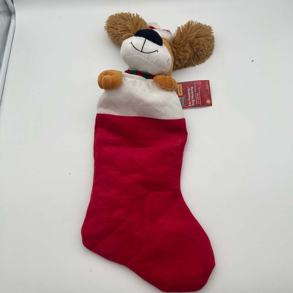 Home Accents Holiday Animated Singing and Ear-Flapping Plush Dog Christmas Stock